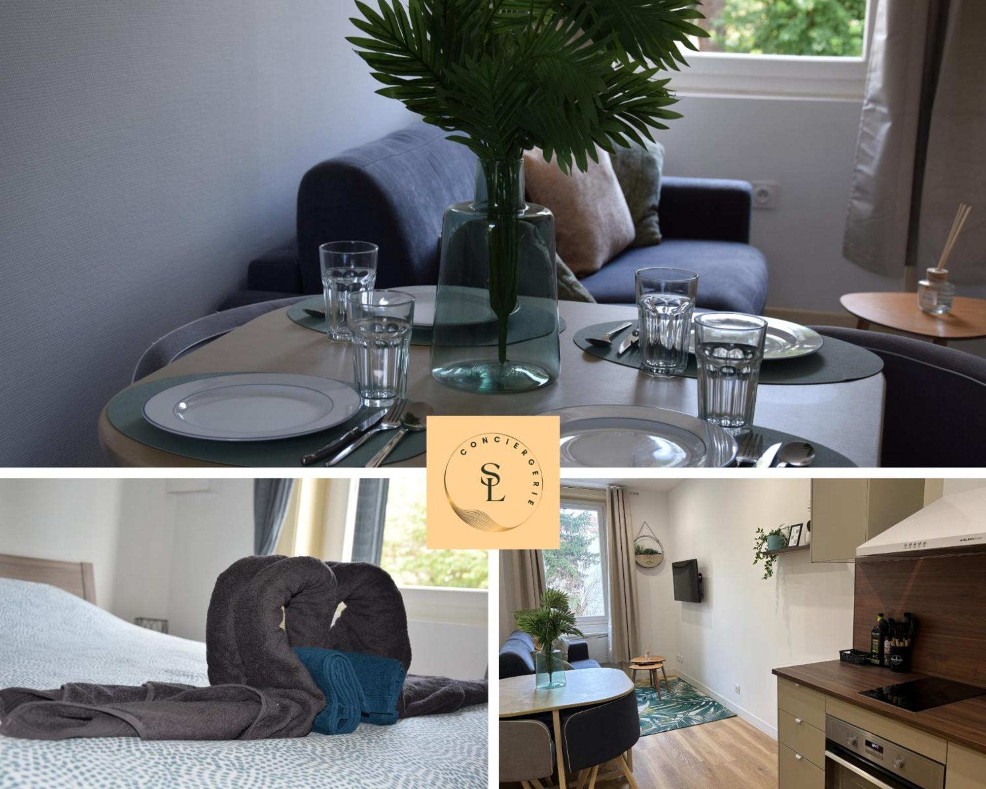 Elegant T2 A Bron, Tramway A 2Min, Box Parking, 4Personnes Lägenhet Exteriör bild